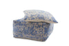 Taupe / Blau / Hocker: 80cm x 80cm x 40cm / Kissen: 80cm x 80cm