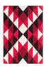 Schwarz / Rot / Weiß / 170cm x 240cm