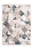 Grau / Blau / 120cm x 180cm