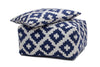 Weiß / Blau / Hocker: 80cm x 80cm x 40cm / Kissen: 80cm x 80cm