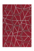 Rot / Grau / 140cm x 200cm