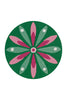Dunkelgrün / Rosa / 130cm RUND