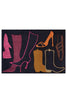 Braun / Violett / Orange / 64cm x 168cm