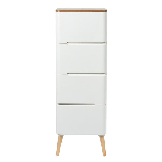 Ausziehkommode Madison 610 Weiß / Naturell