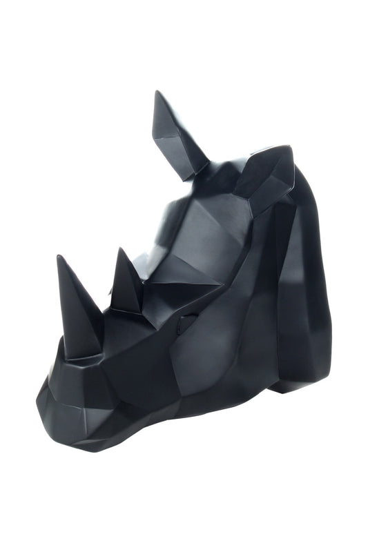 Wanddeko Rhino 110 Schwarz