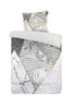 Grau / Gold / 140cm x 200cm / 50cm x 75cm