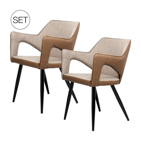 Stuhl Palina 110 2er-Set Beige