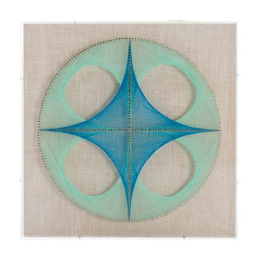 Faden-Wandbild Happiness 45cm x 45cm