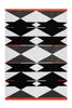 Schwarz / Weiß / Rot / 120cm x 170cm
